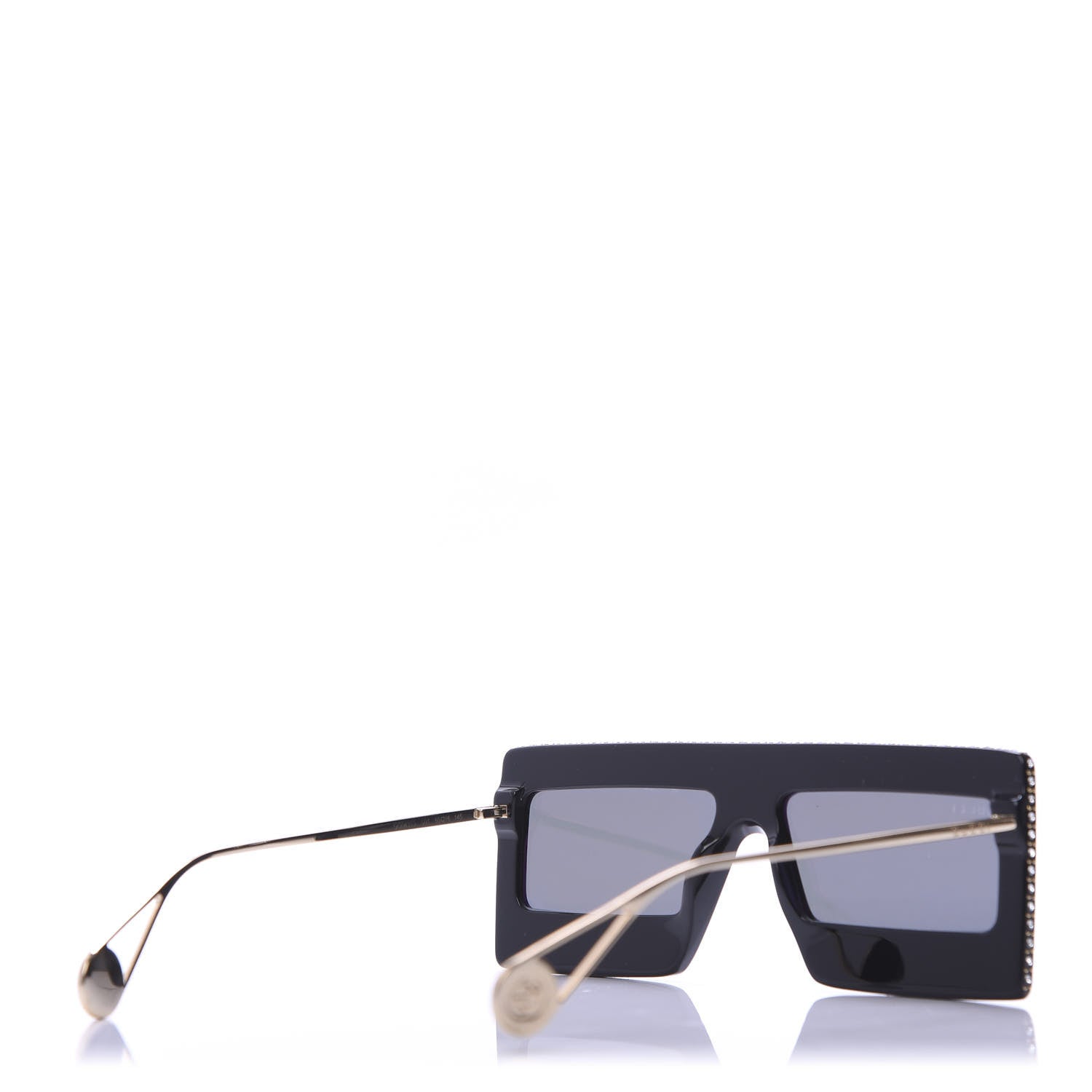 Gucci Acetate Crystal Mask-Frame Sunglasses GG0431S Black 4 of 8
