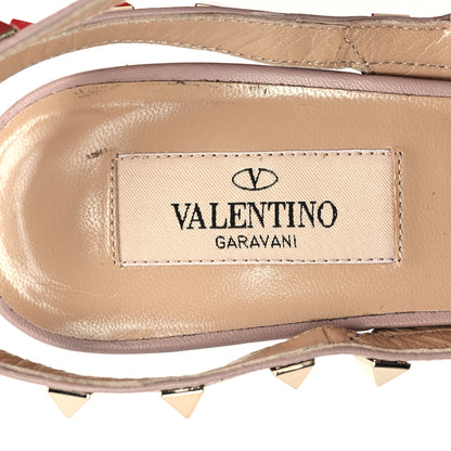 Valentino Garavani Patent Nappa Rockstud Ankle Strap 100mm Pumps 38 Purple Poudre 8 of 9