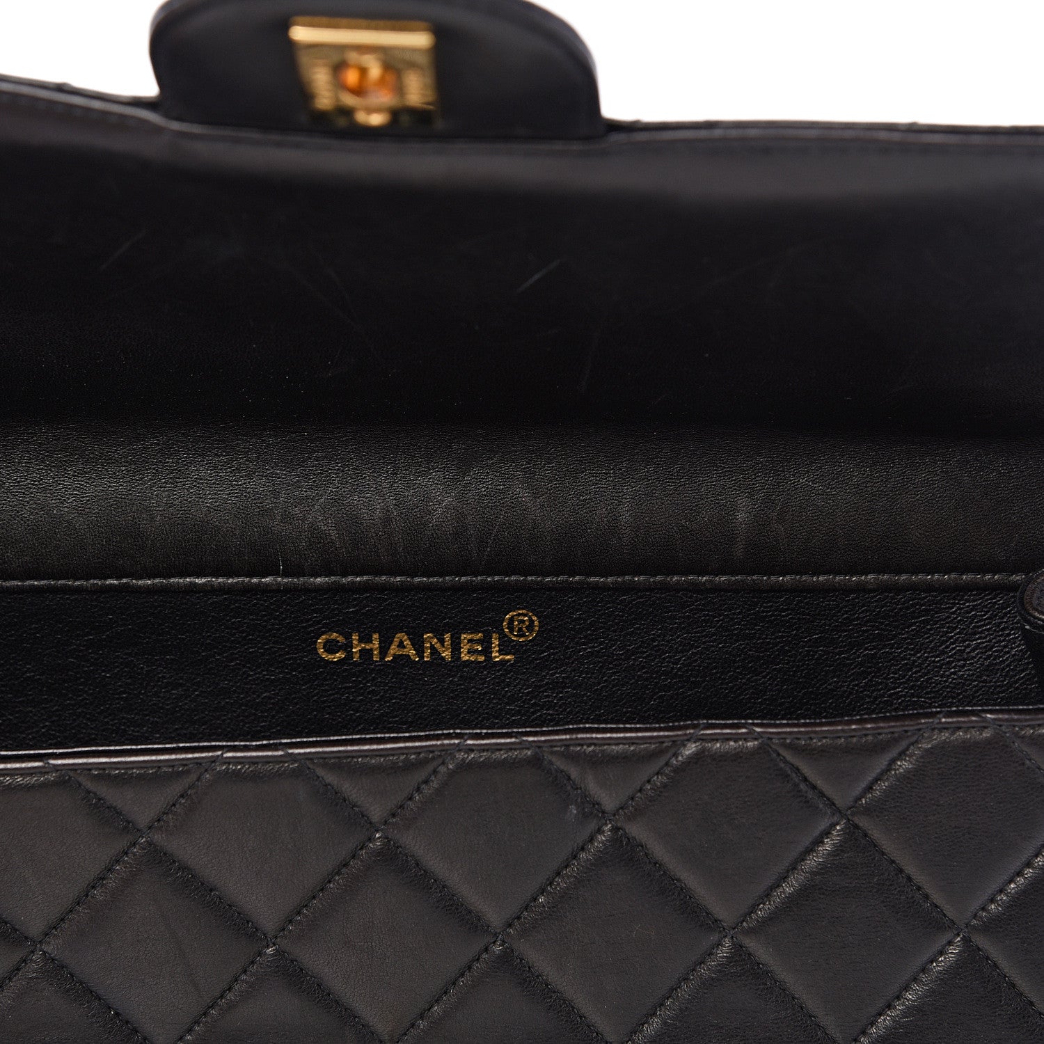 Chanel Lambskin Quilted Jumbo Double Sided Flap Black 13 of 21