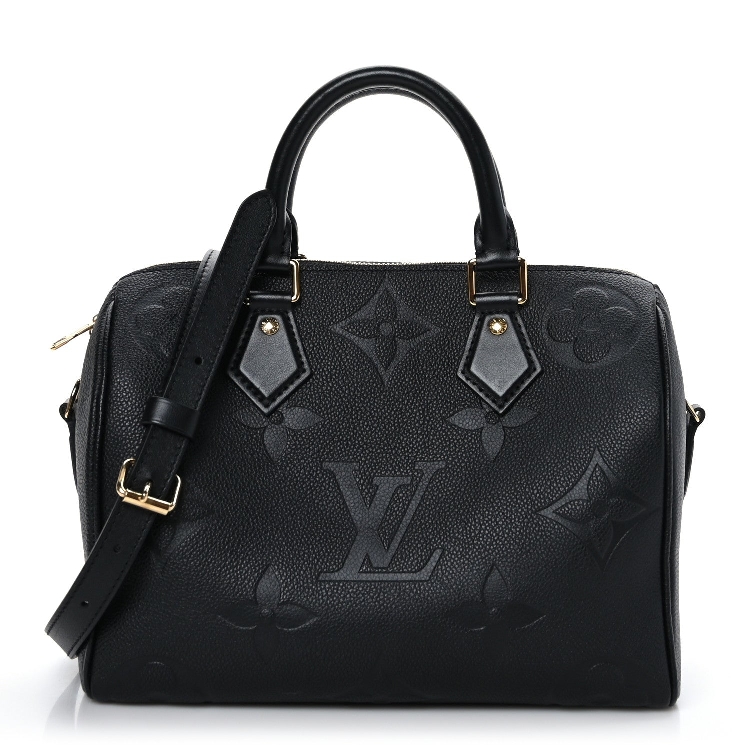 Louis Vuitton Empreinte Monogram Giant Speedy Bandouliere 25 Black 1 of 10