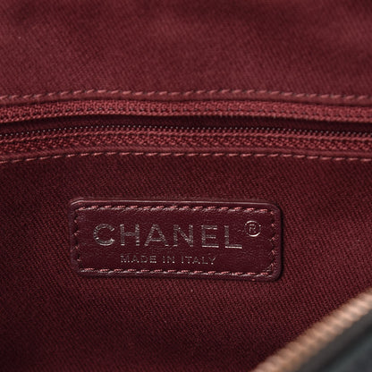 Chanel Glazed Calfskin Quilted Medium Duo Color Flap Dark Green 6 of 9