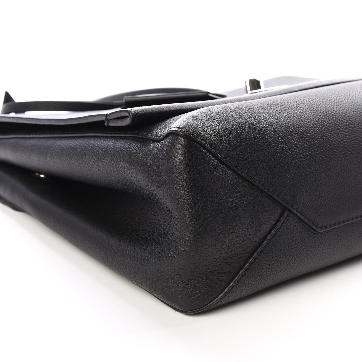 Soft Calfskin Lockme II Top Handle Black