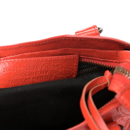 Balenciaga Agneau Classic Hardware Mini City Rouge Coquelicot Rouge Braise 8 of 11