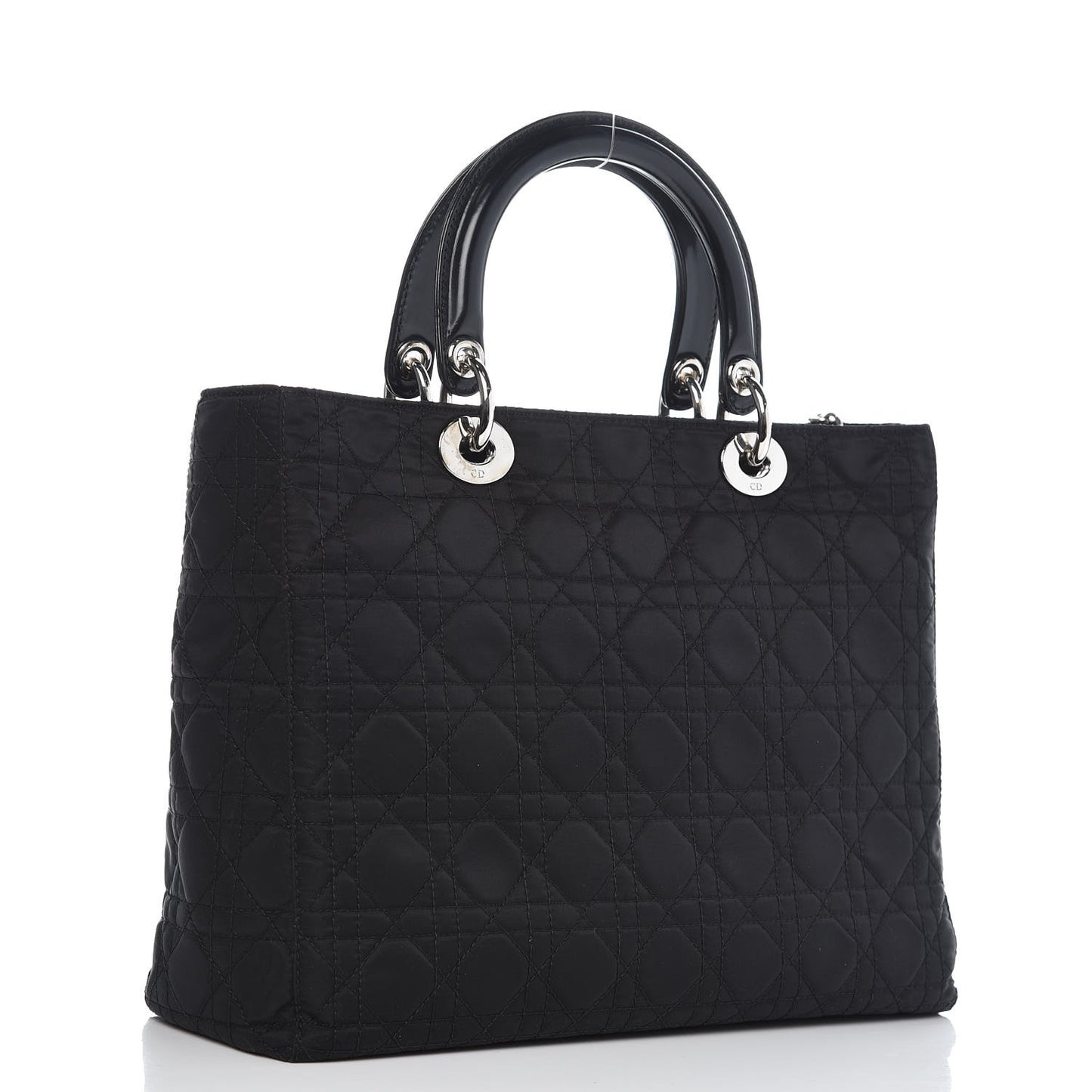 Nylon Cannage Large Lady Dior Black