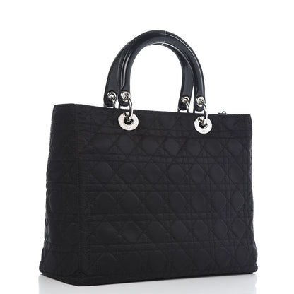 Christian Dior Nylon Cannage Large Lady Dior Black 2 of 8