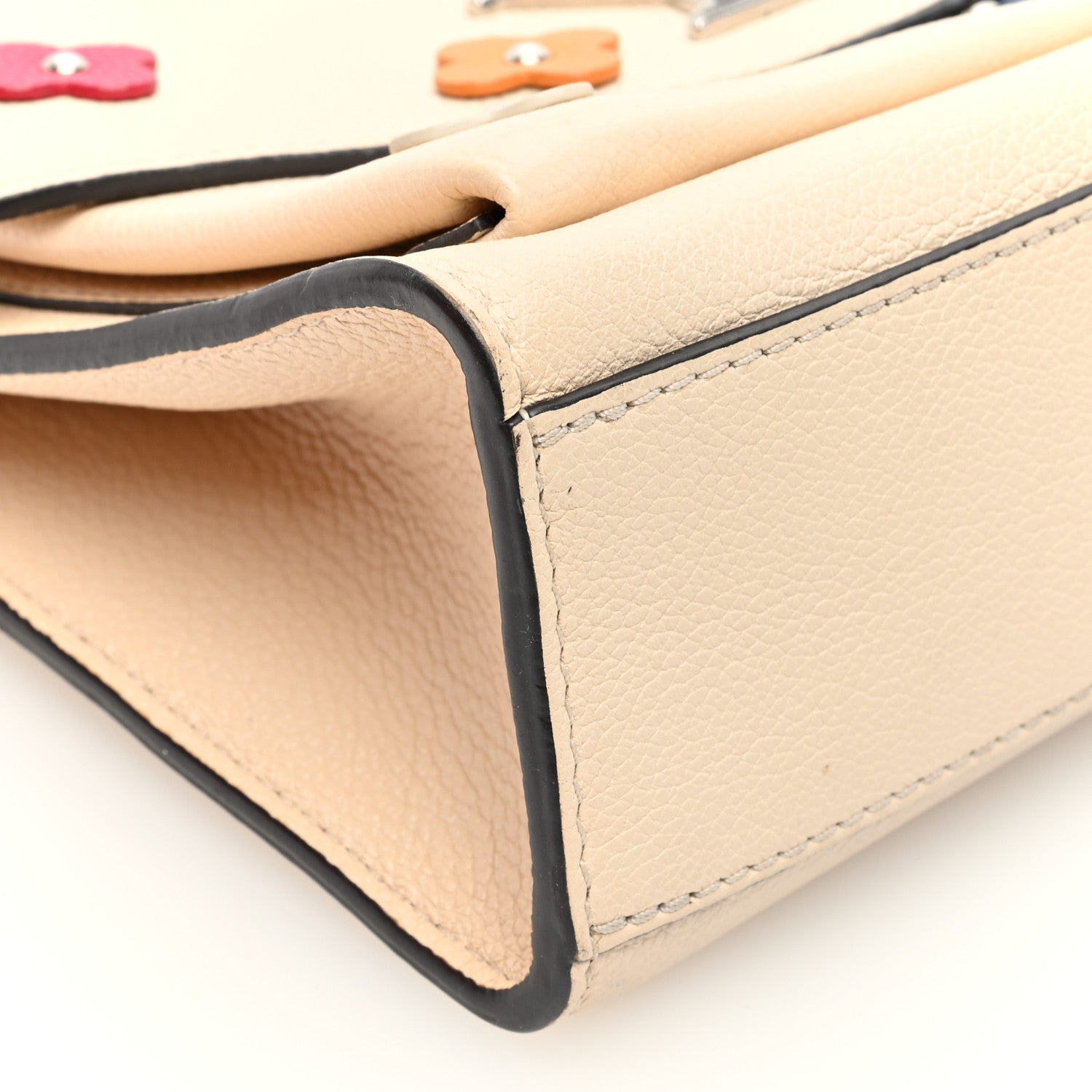 Louis Vuitton Soft Calfskin Mylockme BB Fleurs Multicolor 8 of 9