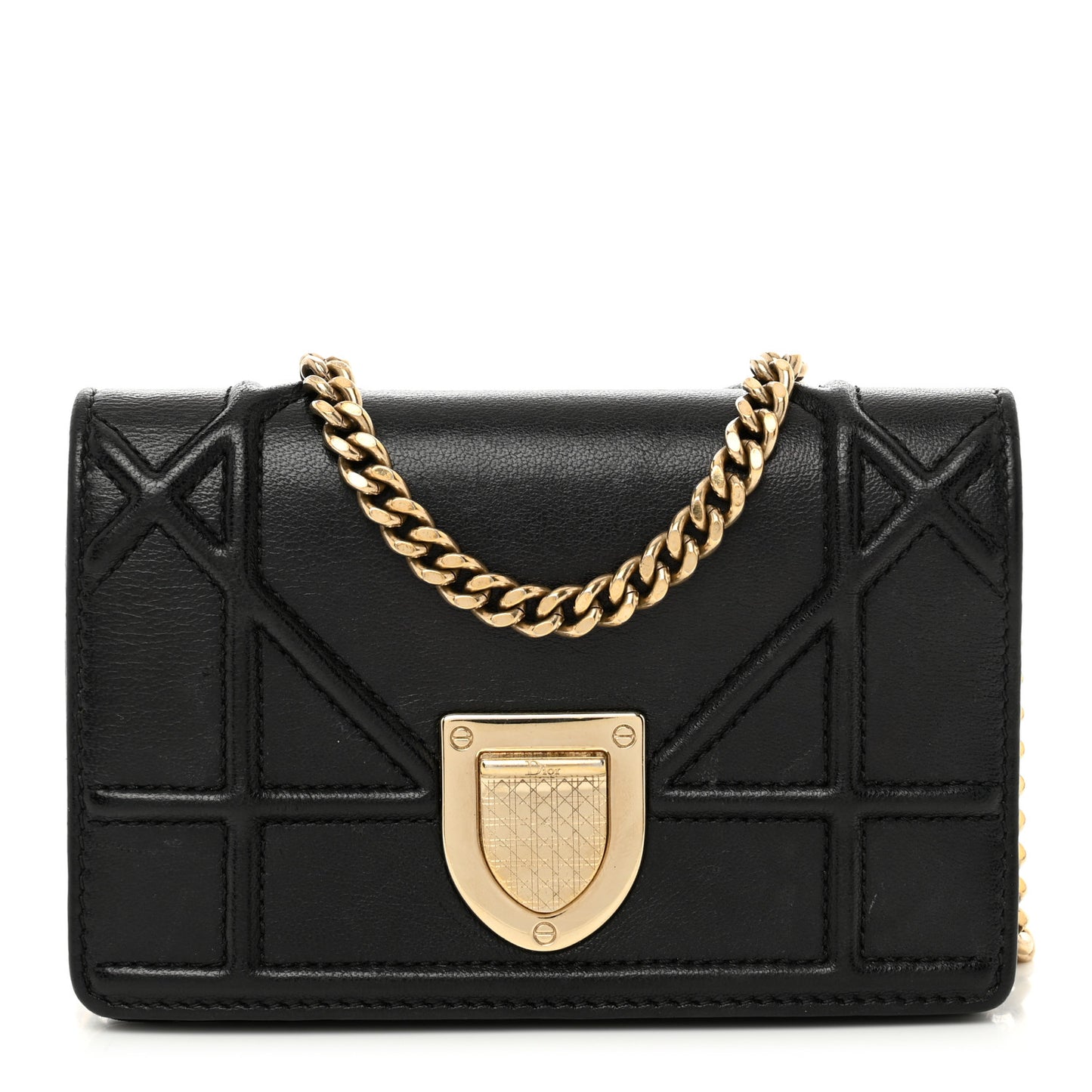 Lambskin Baby Diorama Flap Bag Black