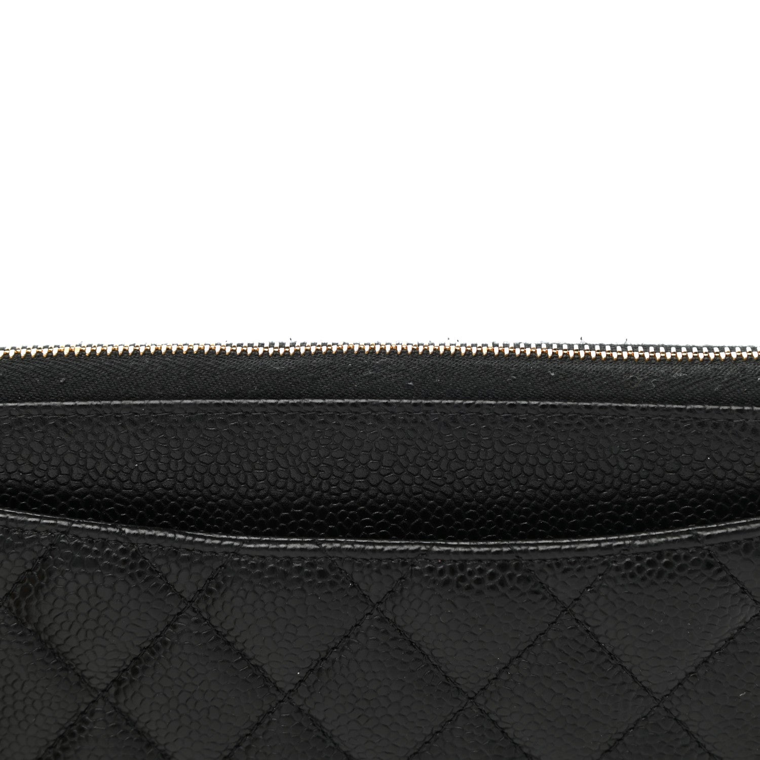 Chanel Caviar Quilted Large Gusset Zip Around Wallet Black 10 of 10