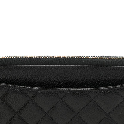 Chanel Caviar Quilted Large Gusset Zip Around Wallet Black 10 of 10