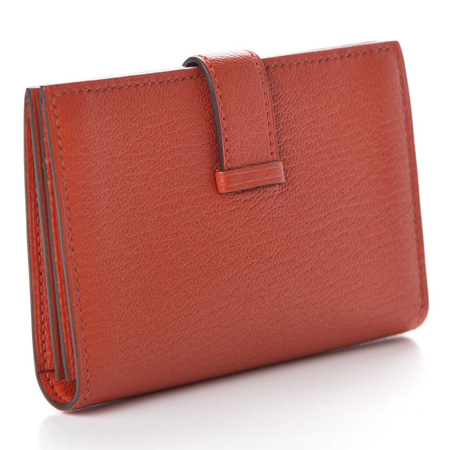 Chevre Mysore Bearn Card Holder Wallet Capucine