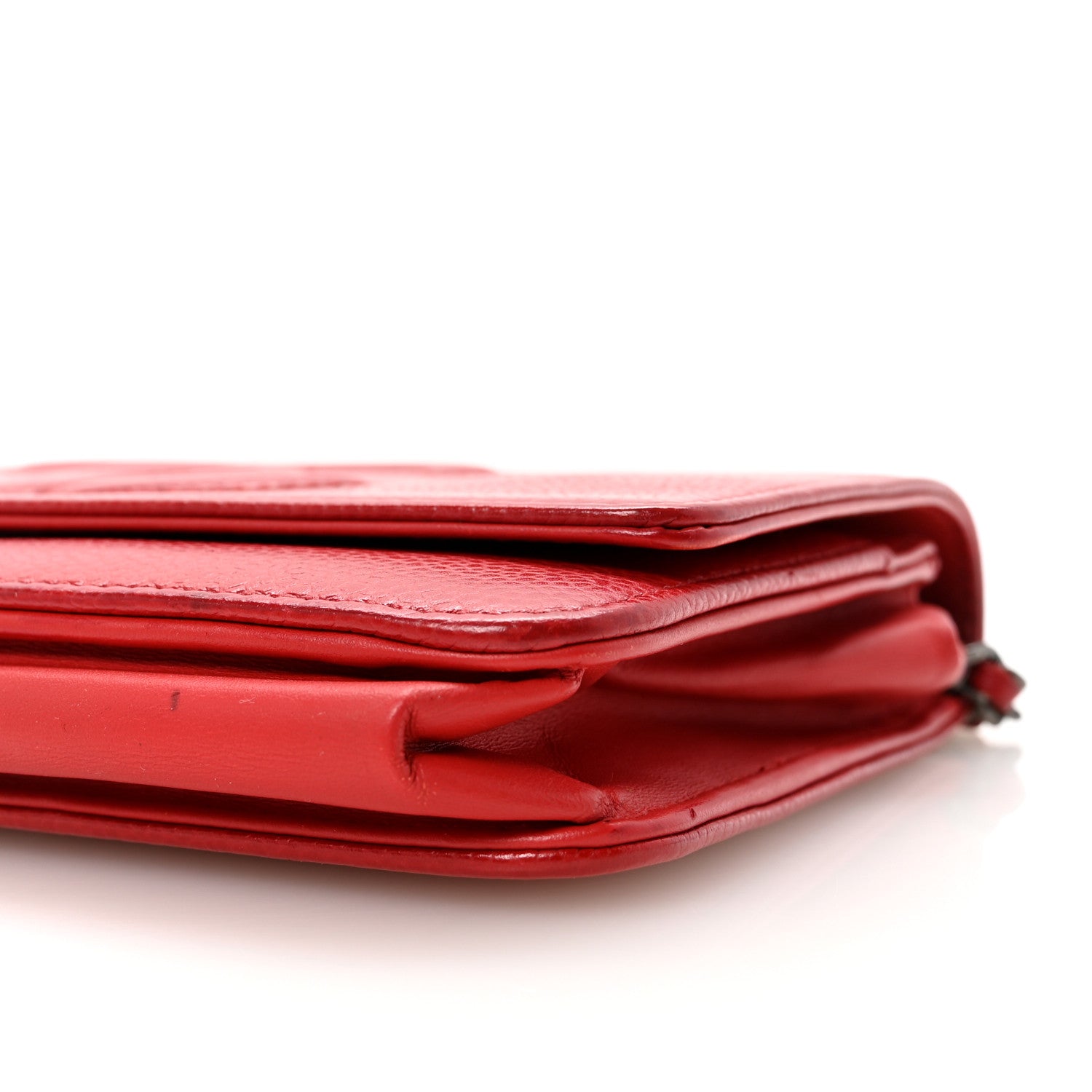 Chanel Caviar Timeless CC Wallet On Chain WOC Red 11 of 11
