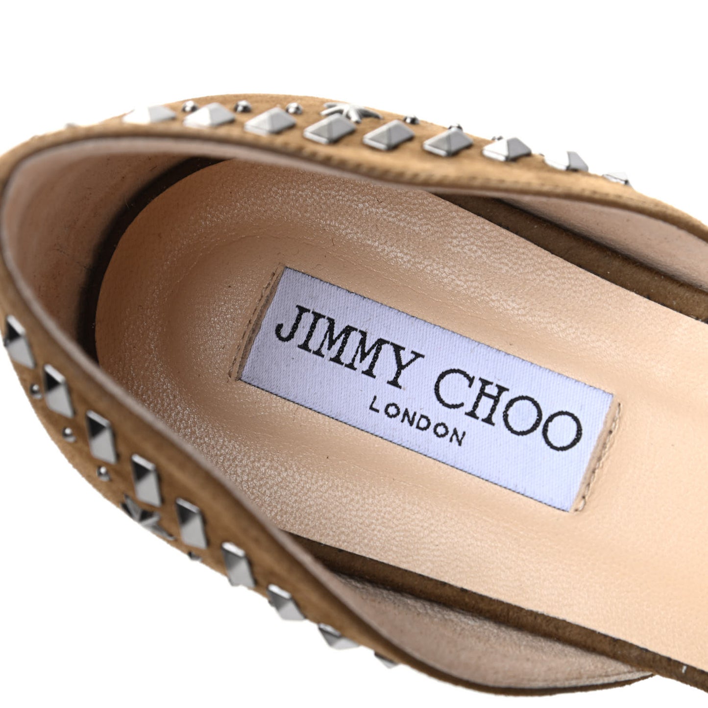 Suede Punk Studded Globe Flats 40 Olive