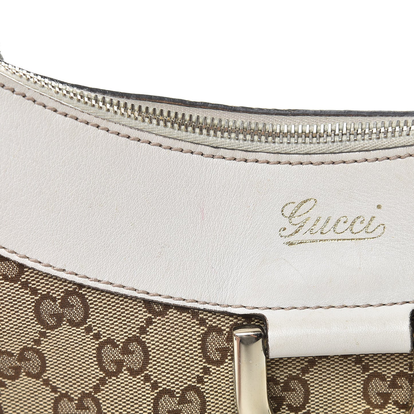 Monogram Large D Gold Hobo Off White