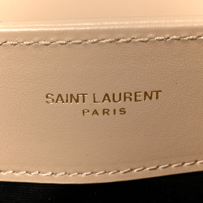 Saint Laurent Calfskin Y Quilted Monogram Small Loulou Chain Satchel Dark Beige Dark Beige 6 of 12