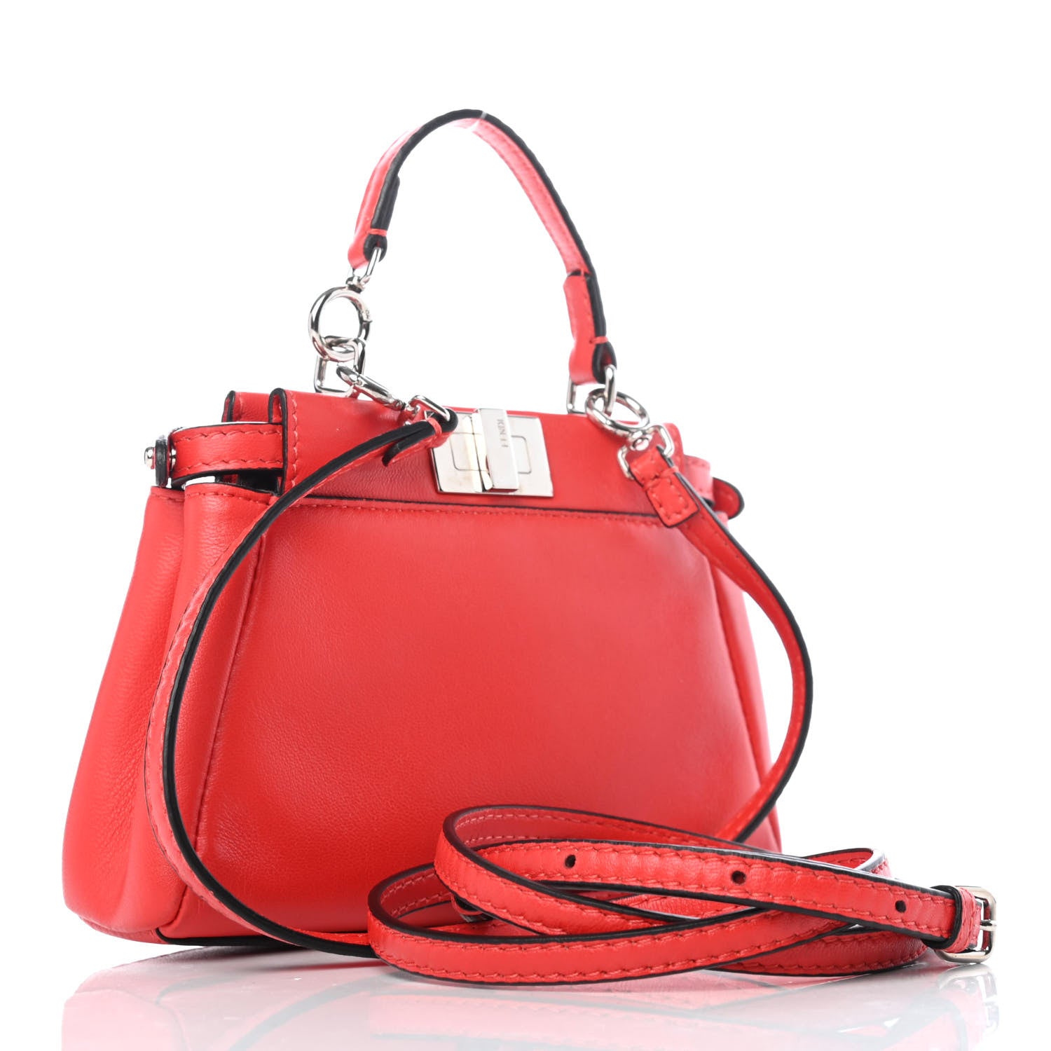 Fendi Nappa Flowerland Micro Peekaboo Iconic Satchel Papavero Multicolor 2 of 4