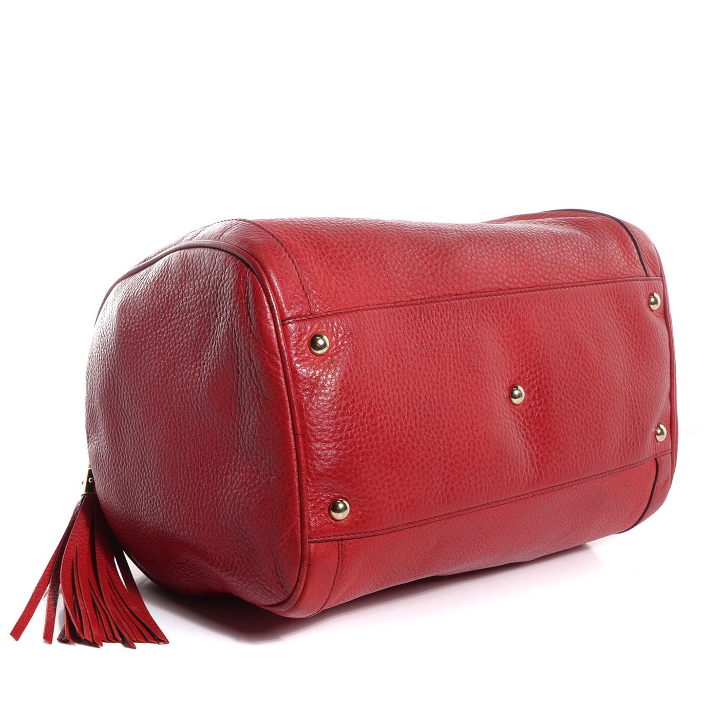 Pebbled Calfskin Medium Soho Boston Red