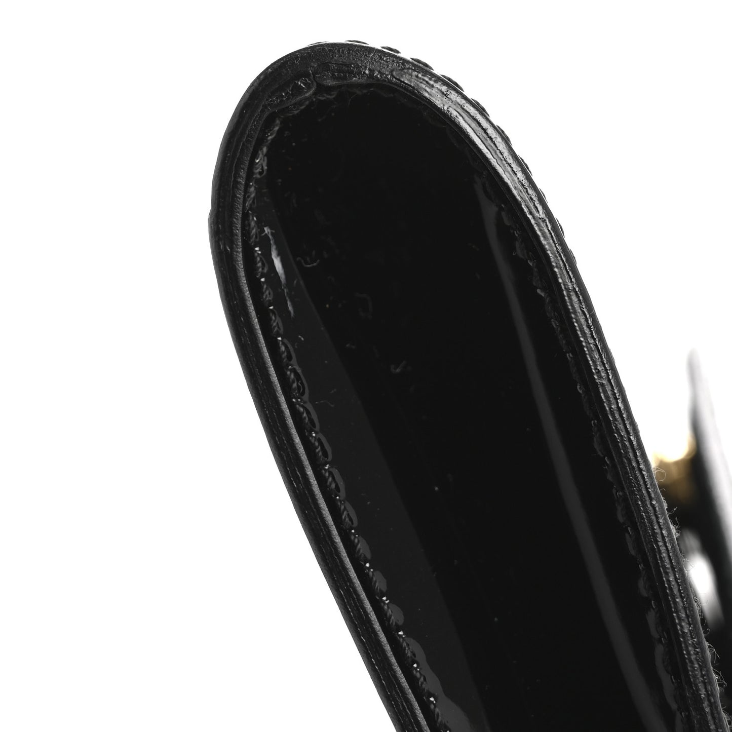 Patent Y-Mail Zip Around Wallet Black