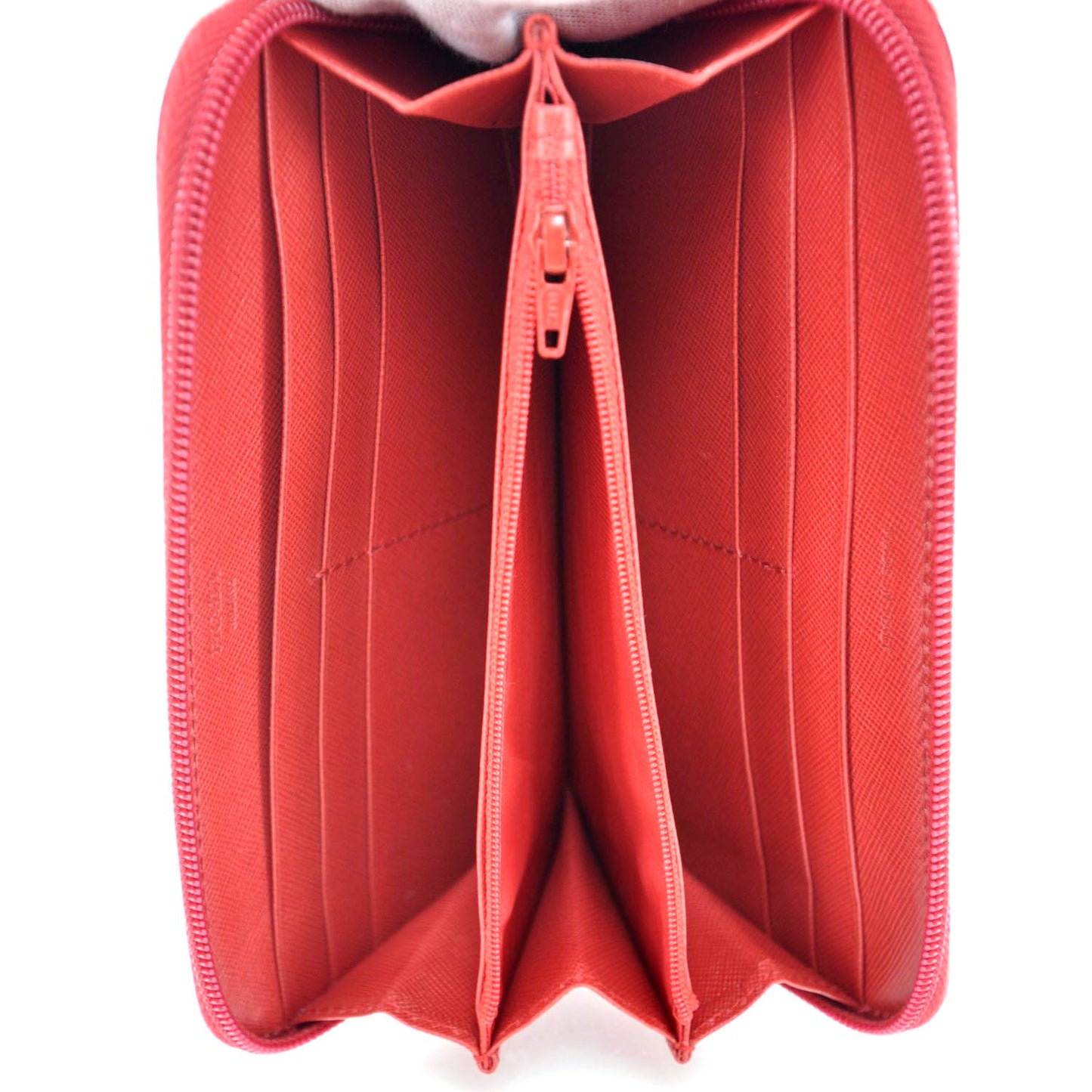 Tessuto Nylon Zip Around Wallet Red