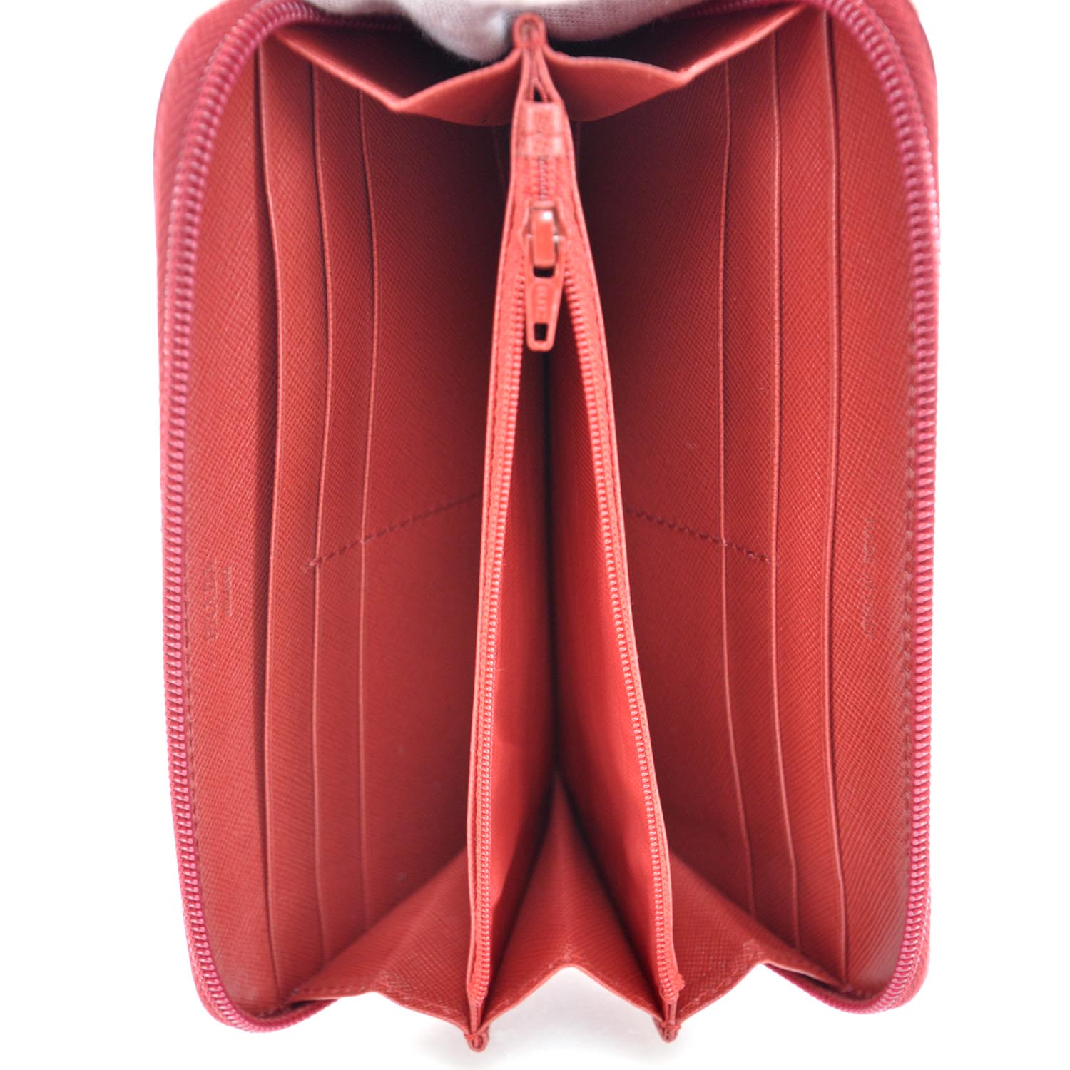 Prada Tessuto Nylon Zip Around Wallet Red 9 of 9