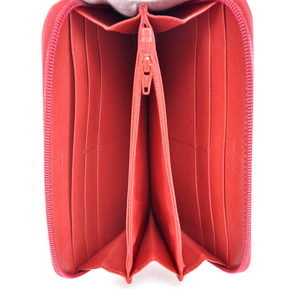 Prada Tessuto Nylon Zip Around Wallet Red 9 of 9