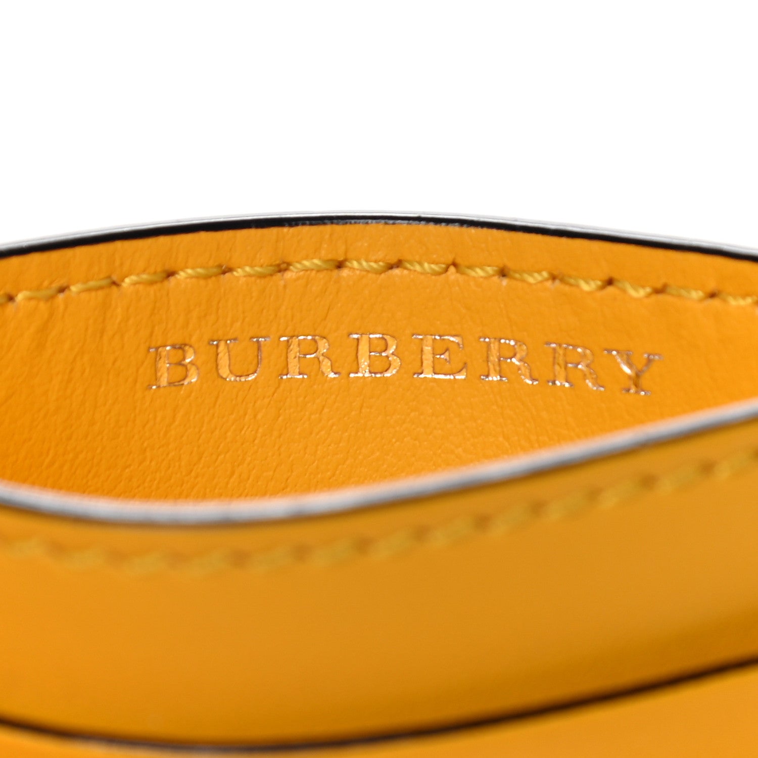 Burberry Calfskin Vintage Check Graffiti Print Card Holder Yellow 5 of 5