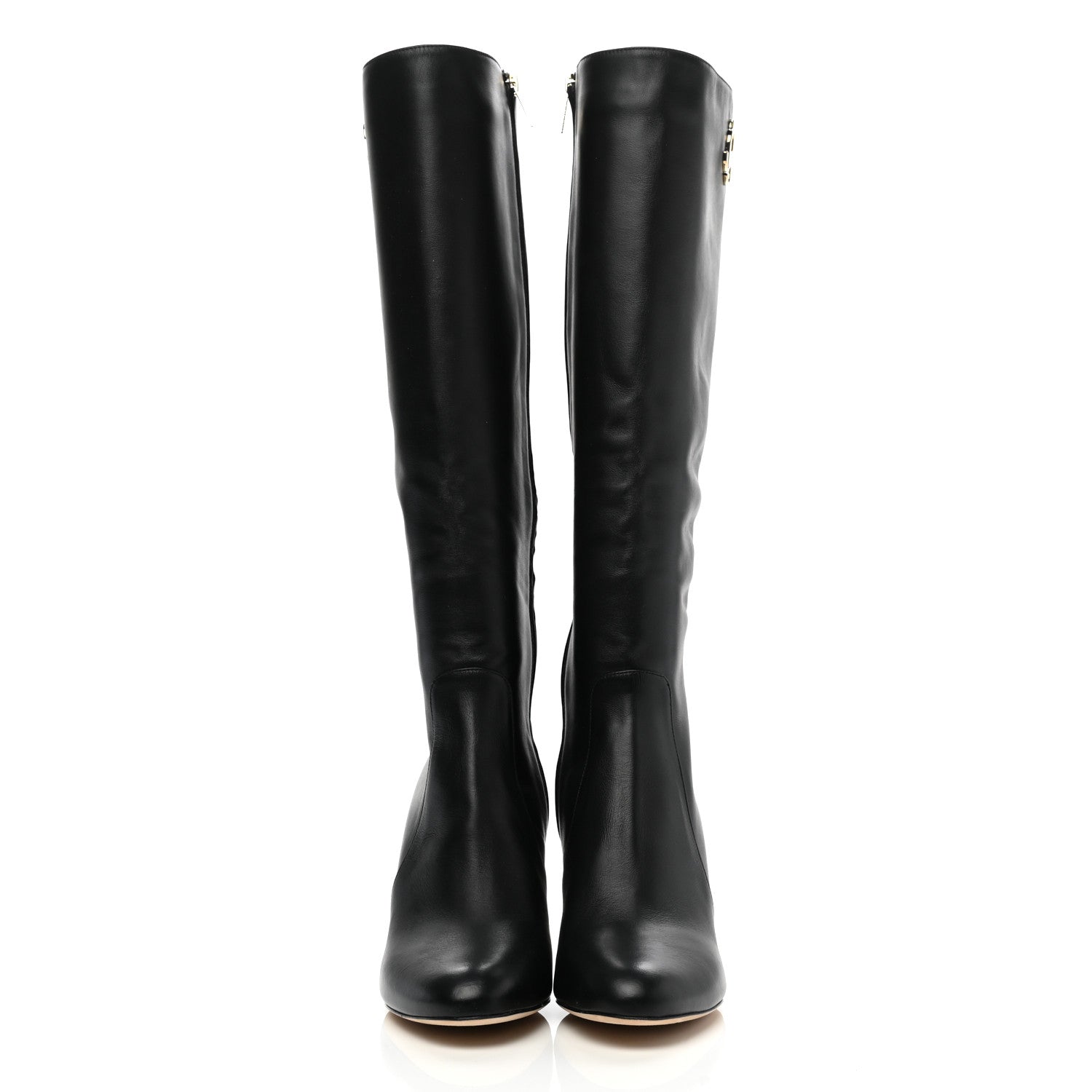 Jimmy Choo Shiny Calfskin Mahesa 85 Knee High Boots 39.5 Black 2 of 7