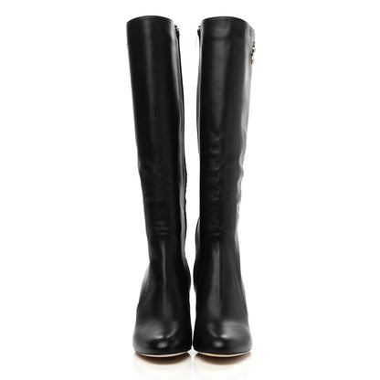 Jimmy Choo Shiny Calfskin Mahesa 85 Knee High Boots 39.5 Black 2 of 7
