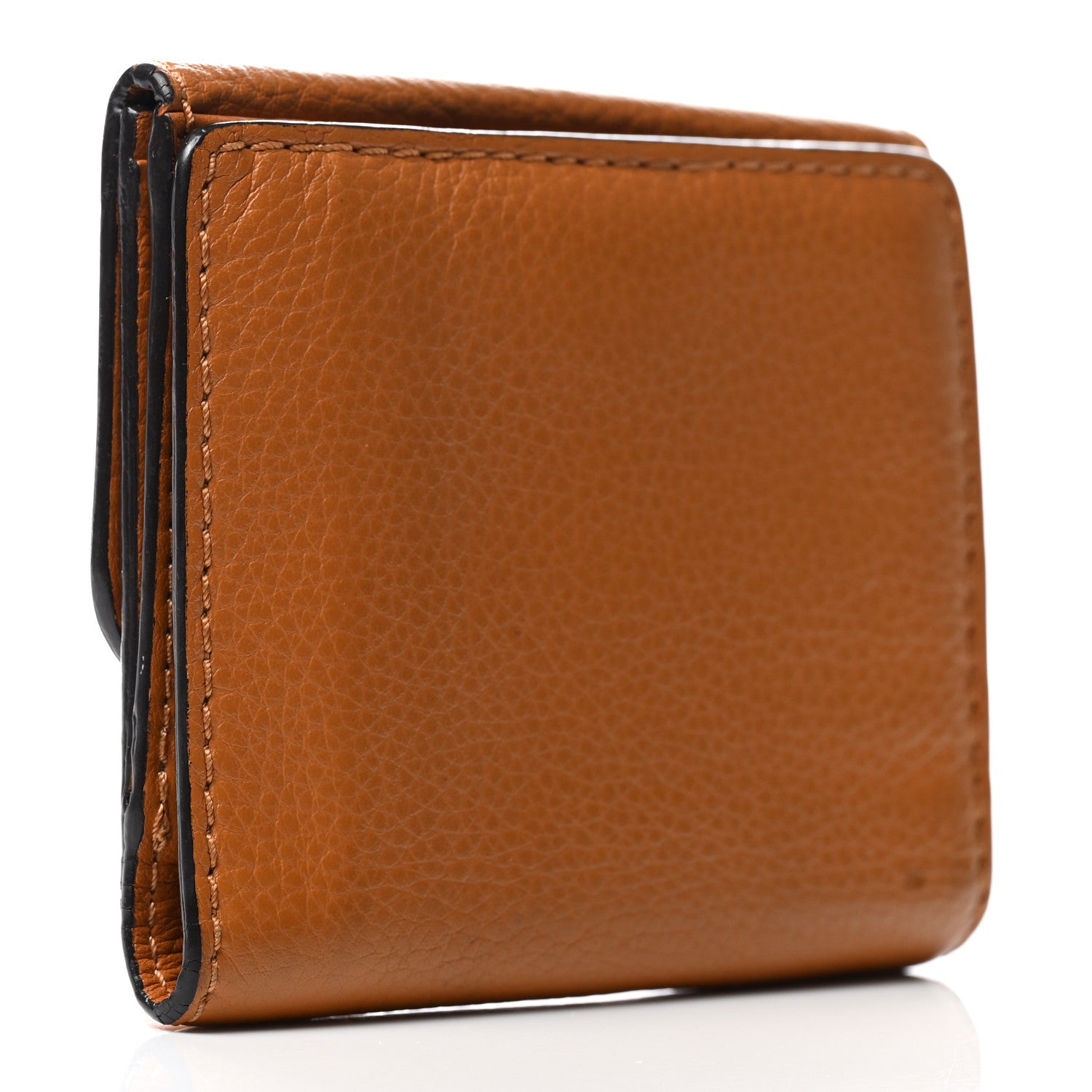 Chloe Grained Calfskin Marcie Square Wallet Tan 2 of 10