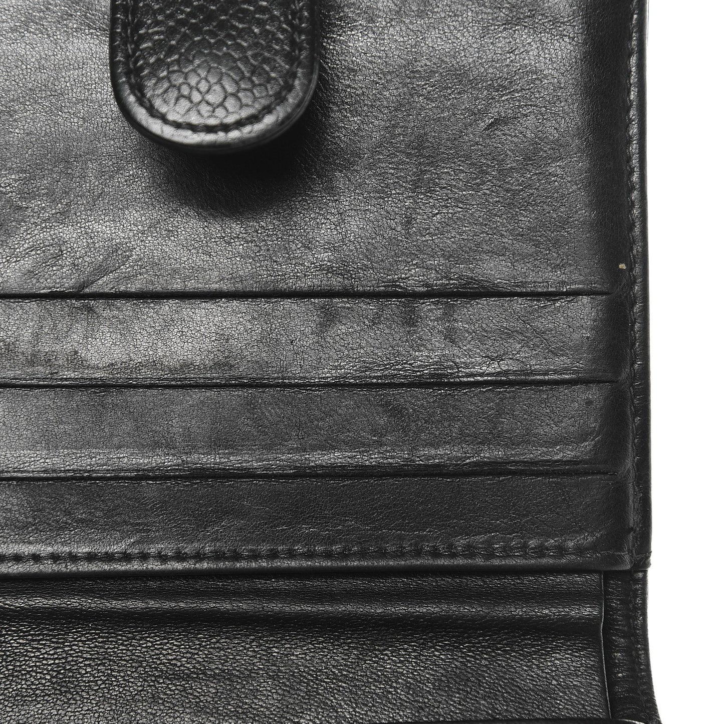 Caviar Timeless CC Compact French Wallet Black