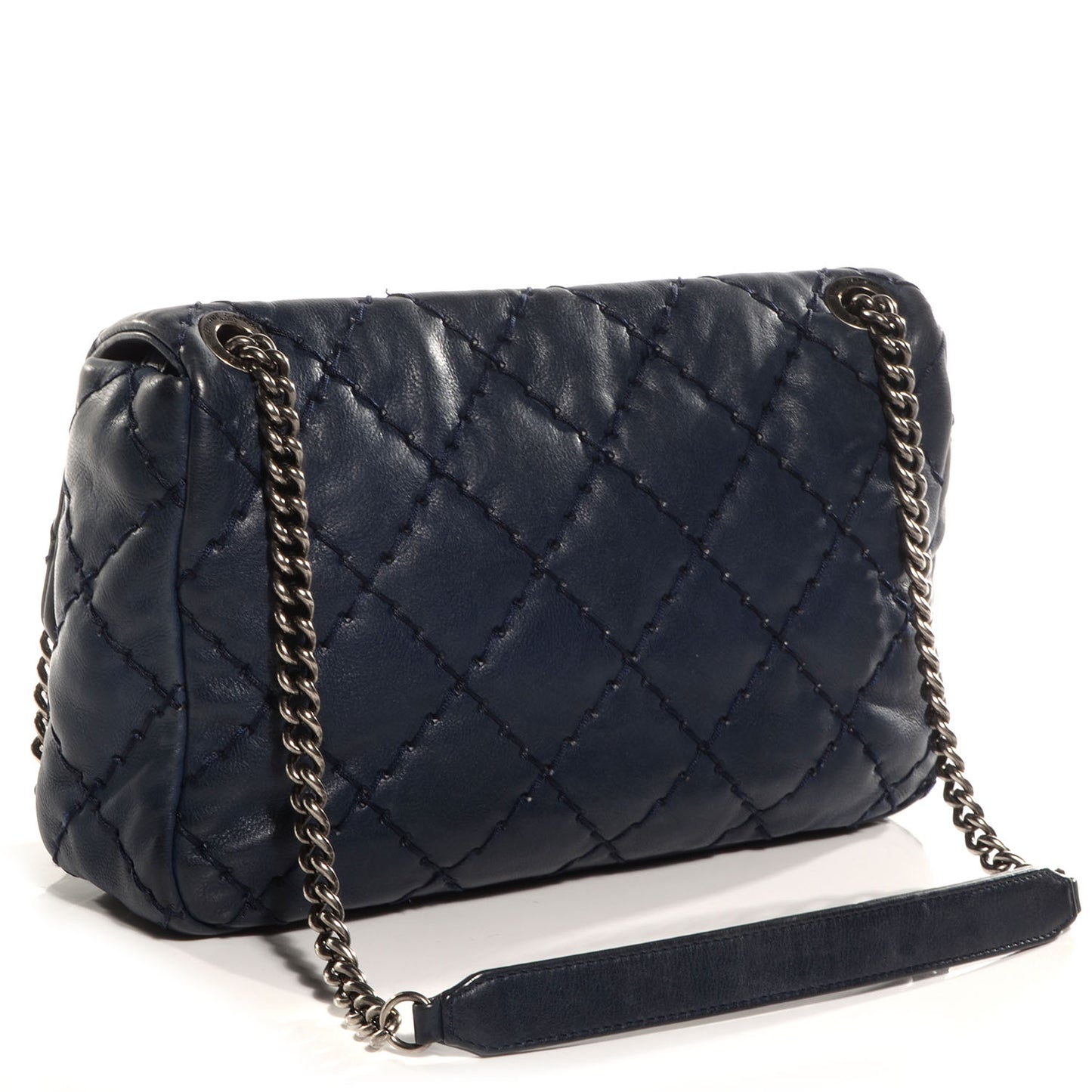 Calfskin Ultimate Stitch Flap Navy