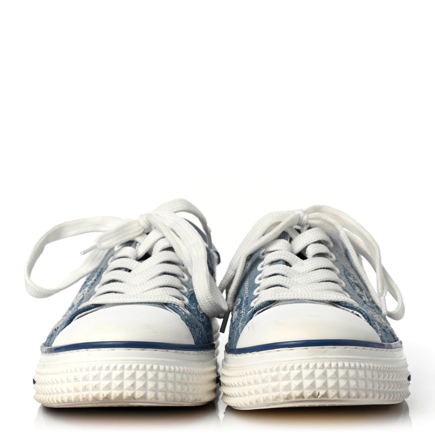 Valentino Garavani Denim Butterfly Embroidered Sneakers 37 Light Denim 2 of 4