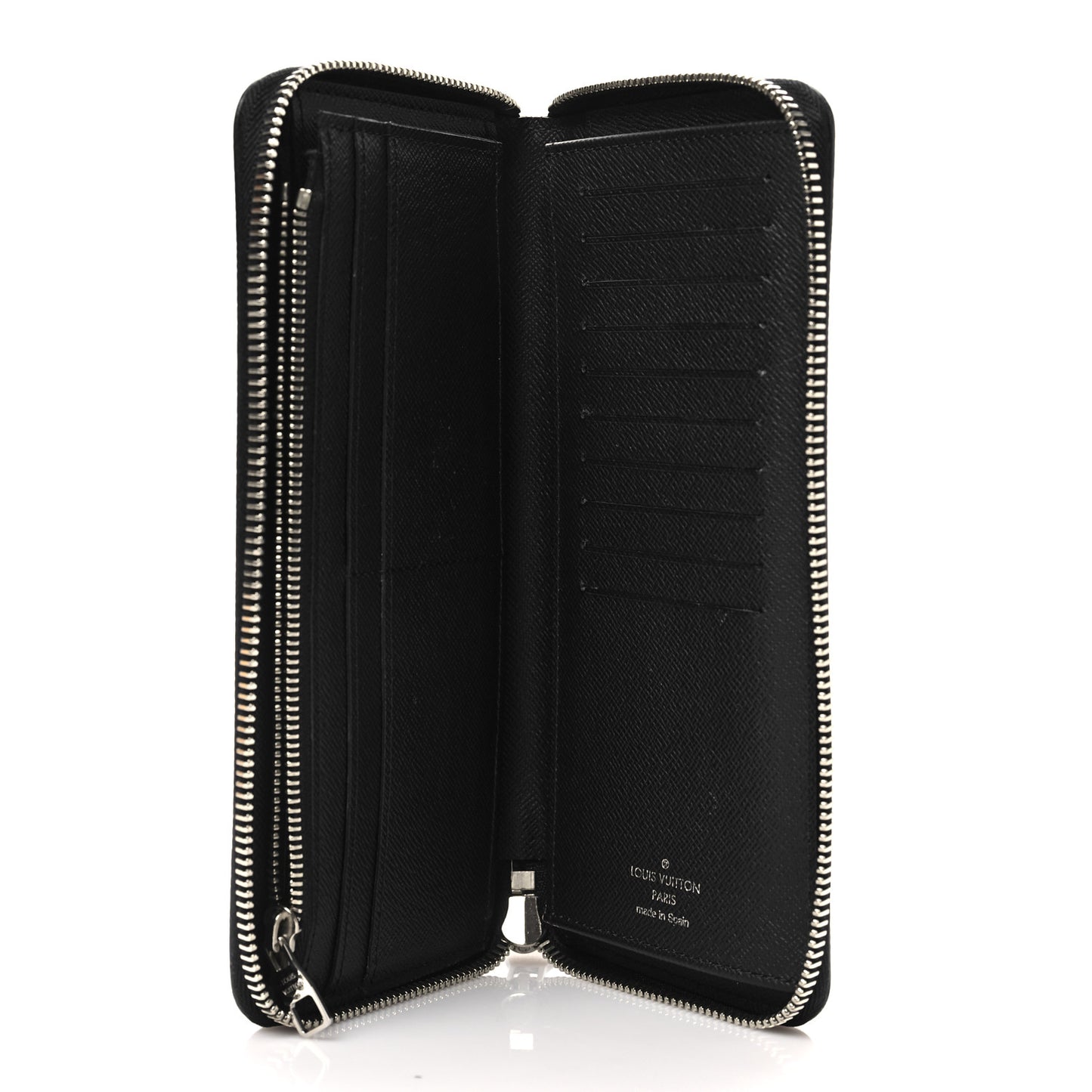 Epi Zippy Vertical Wallet Black