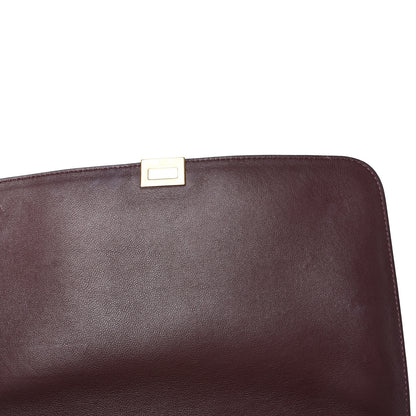 Celine Smooth Calfskin Suede Medium Trapeze Burgundy 10 of 15