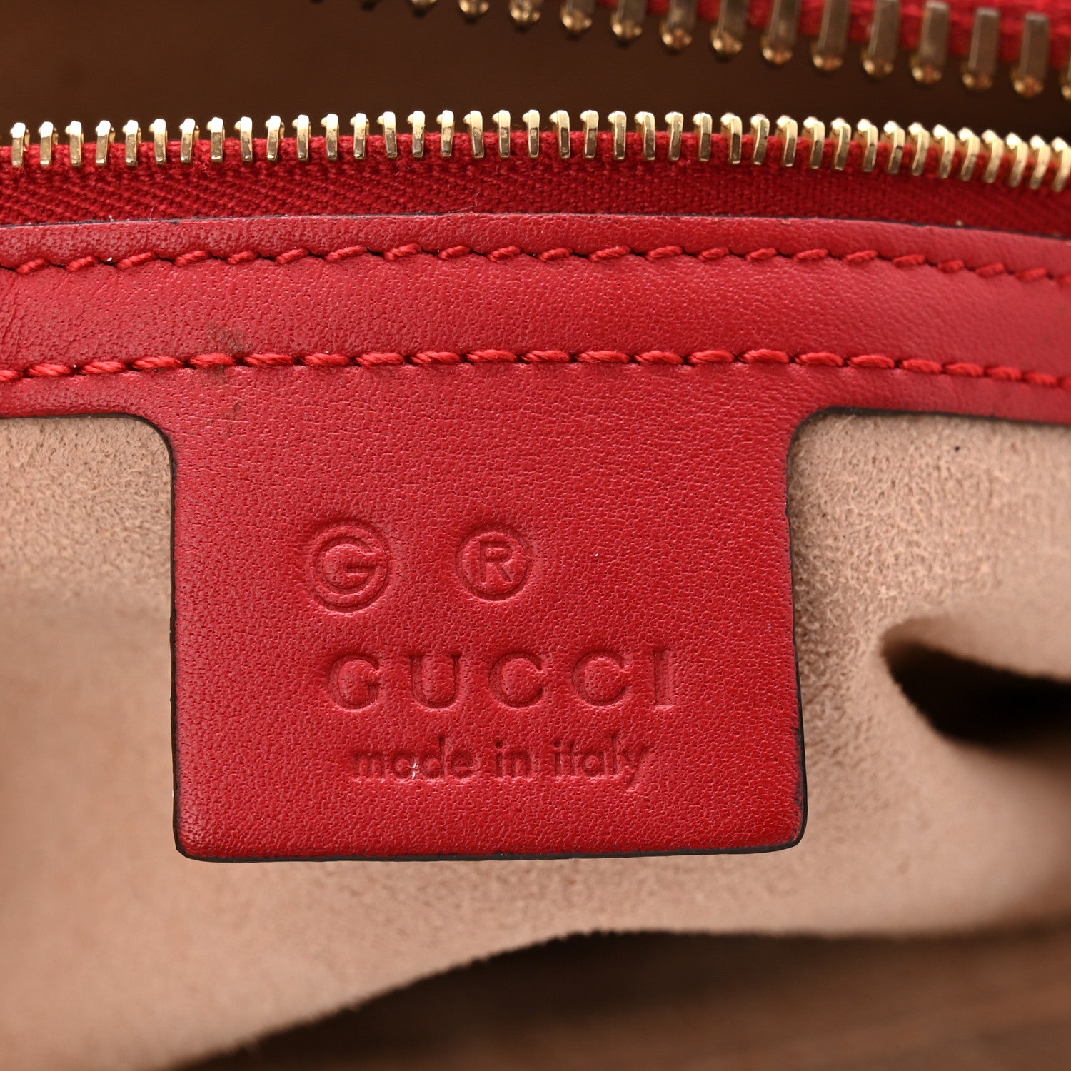 Gucci GG Supreme Monogram Blooms Medium Zippered Bucket Tote Beige Blue Navy Hibiscus Red 6 of 12