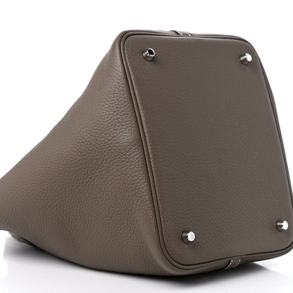 Hermes Taurillon Clemence Picotin Lock 22 MM Etoupe 8 of 10