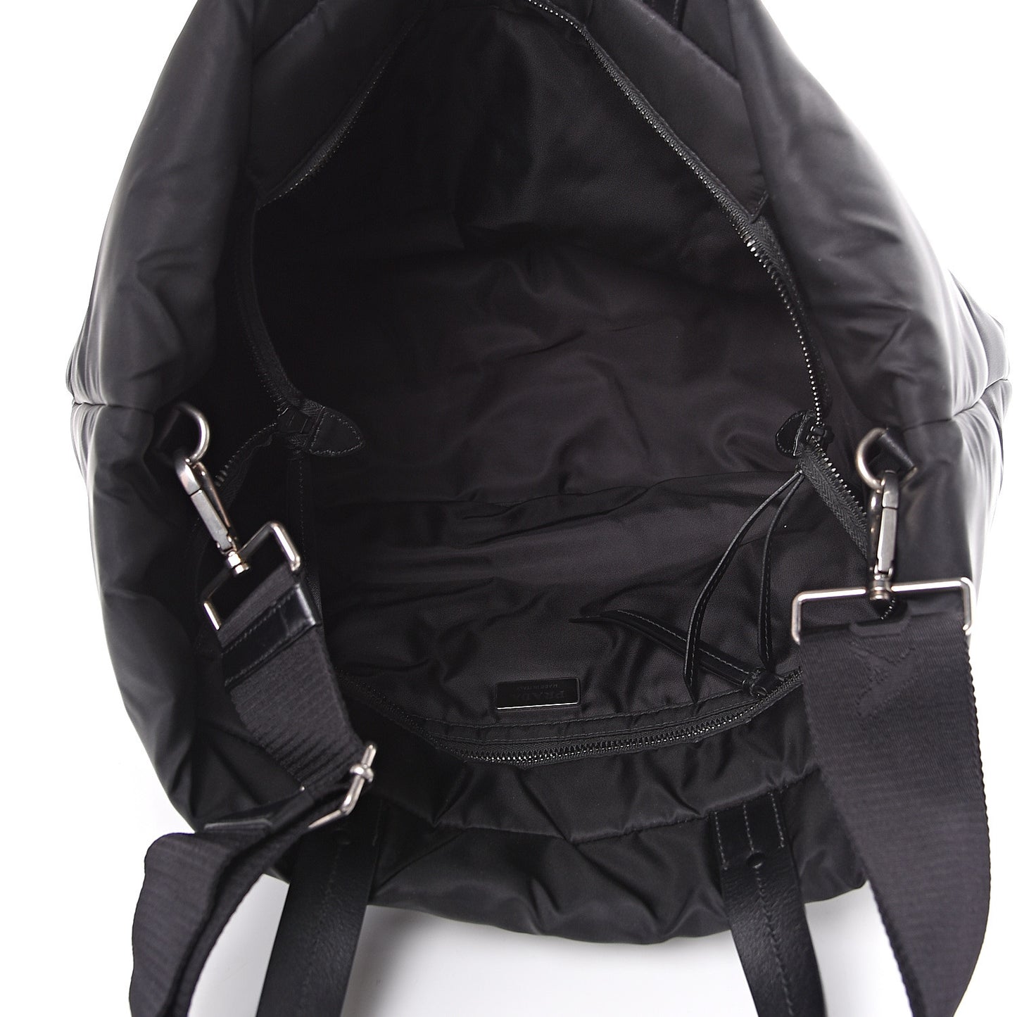 Tessuto Nylon Soft Calfskin Tote Black