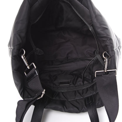 Prada Tessuto Nylon Soft Calfskin Tote Black 4 of 9
