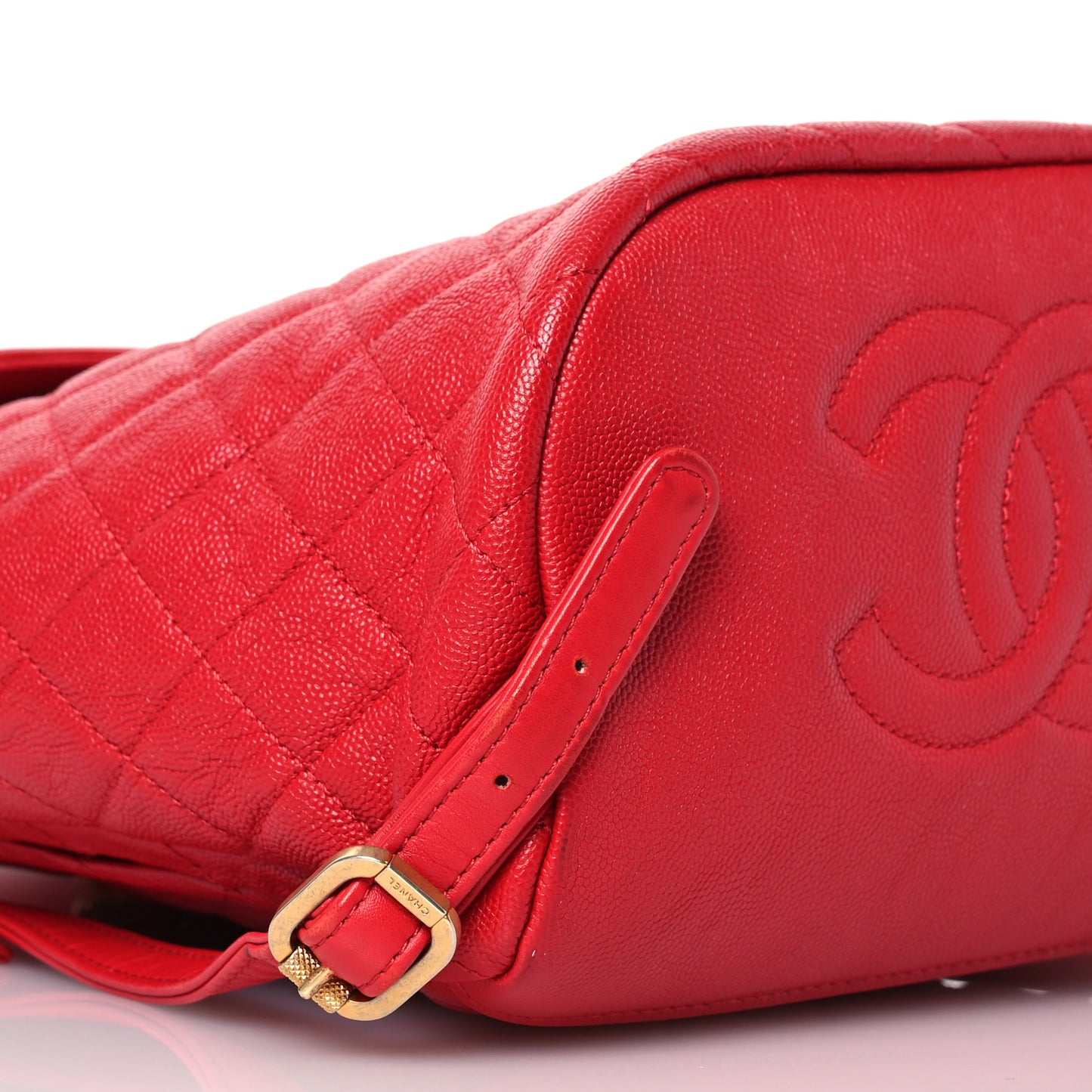 Caviar Quilted Filigree Backpack Red