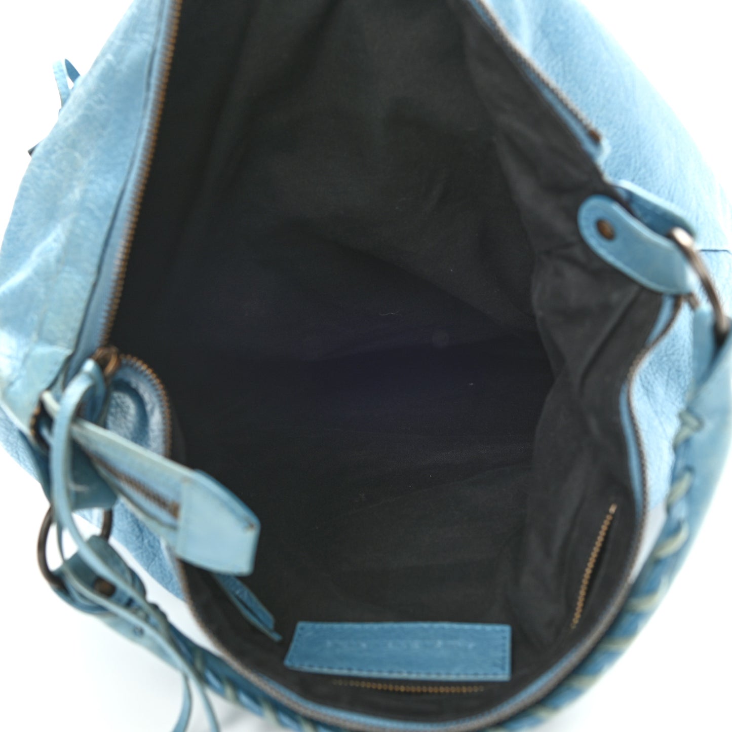 Agneau Classic Hardware Day Hobo Bleu Indigo