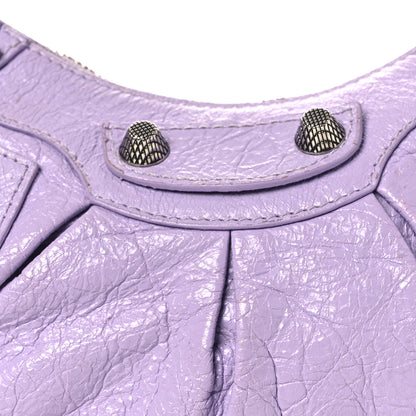 Balenciaga Extra Supple Calfskin Crocodile Embossed Le Cagole Shoulder Bag XS Lilac 9 of 18