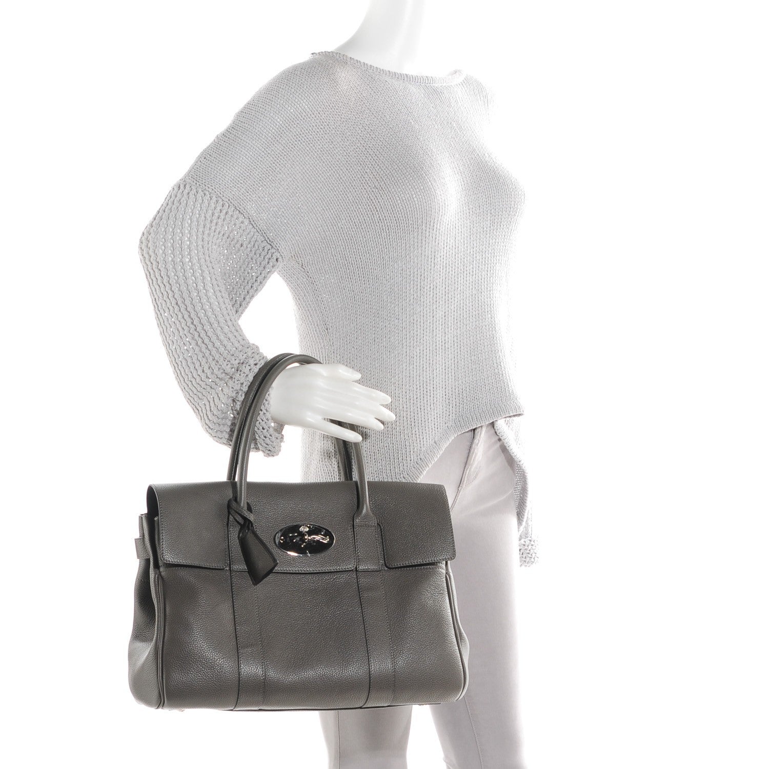 Mulberry Classic Grain Bayswater Mole Grey 3 of 9