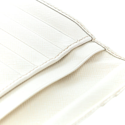 Prada Saffiano Metal Compact Wallet Talco 15 of 24