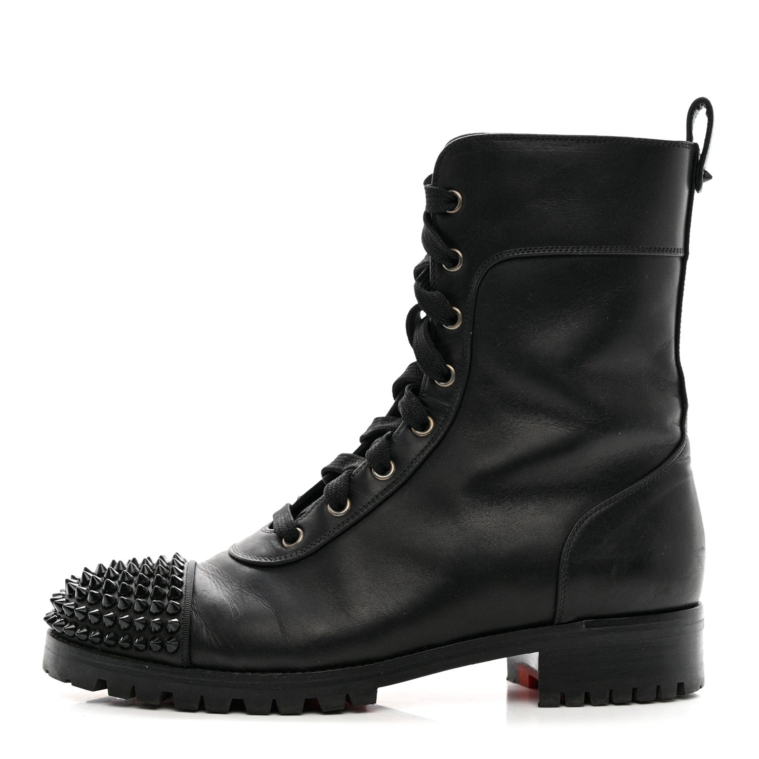 Christian Louboutin Calfskin Spikes TS Croc Flat Boots 39 Black 1 of 11