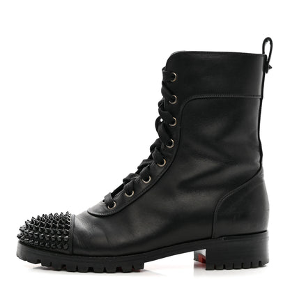 Christian Louboutin Calfskin Spikes TS Croc Flat Boots 39 Black 1 of 11