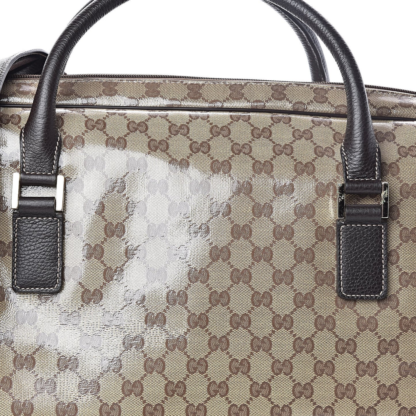 Crystal Monogram Large Carry On Duffle Bag Dark Brown