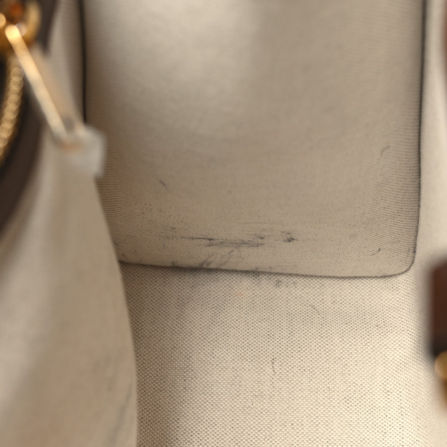GG Supreme Monogram Azalea Calfskin Small Retro Interlocking G Tote Bag Beige Ebony Brown Sugar