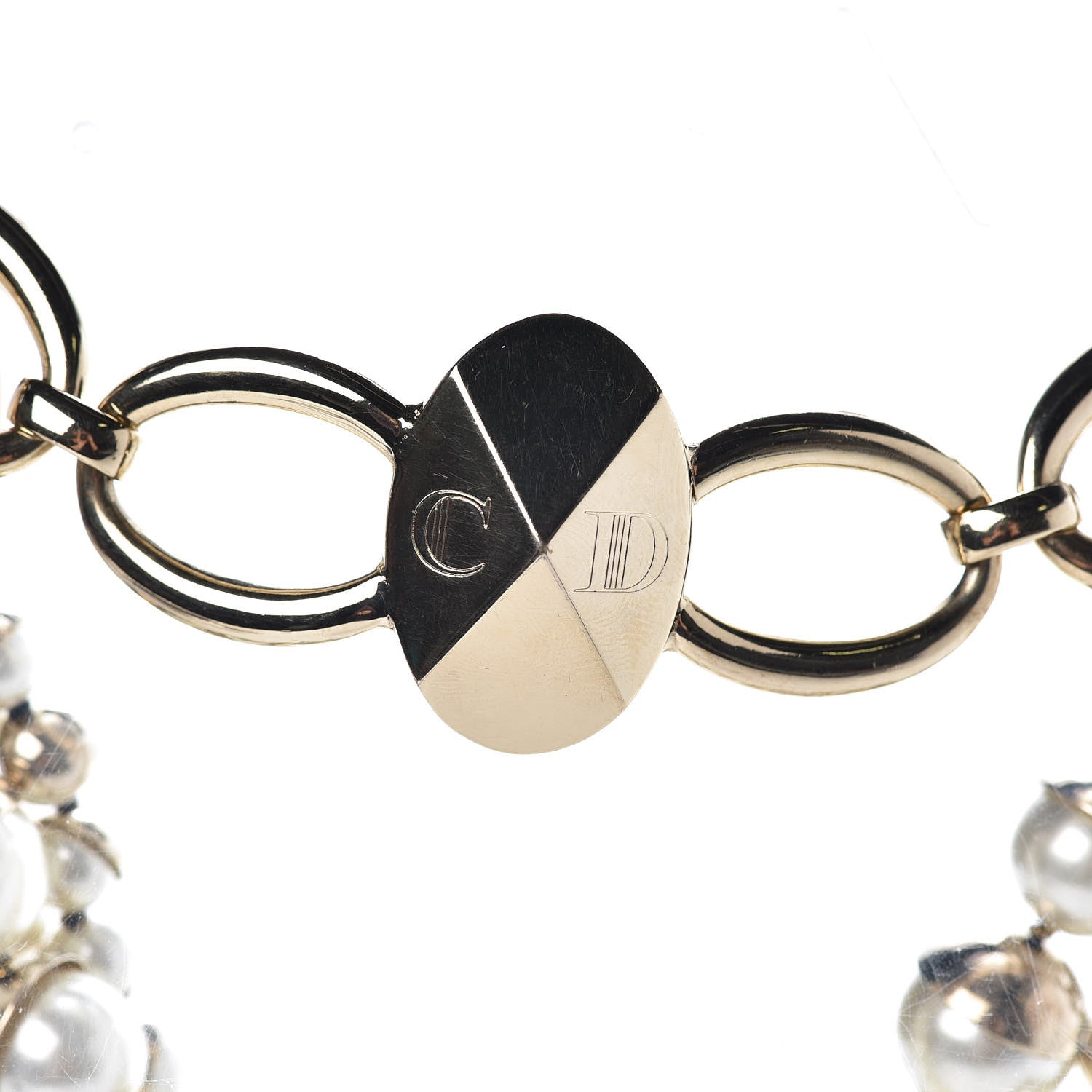 Christian Dior Pearl Mise en Dior Multi Strand Necklace Gold 3 of 5