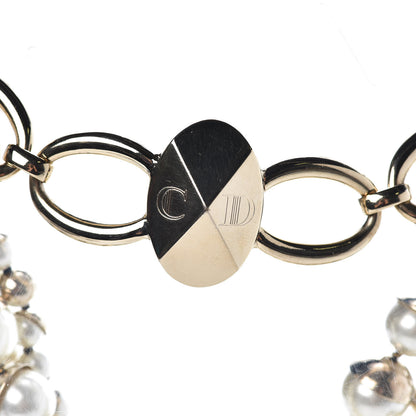 Christian Dior Pearl Mise en Dior Multi Strand Necklace Gold 3 of 5