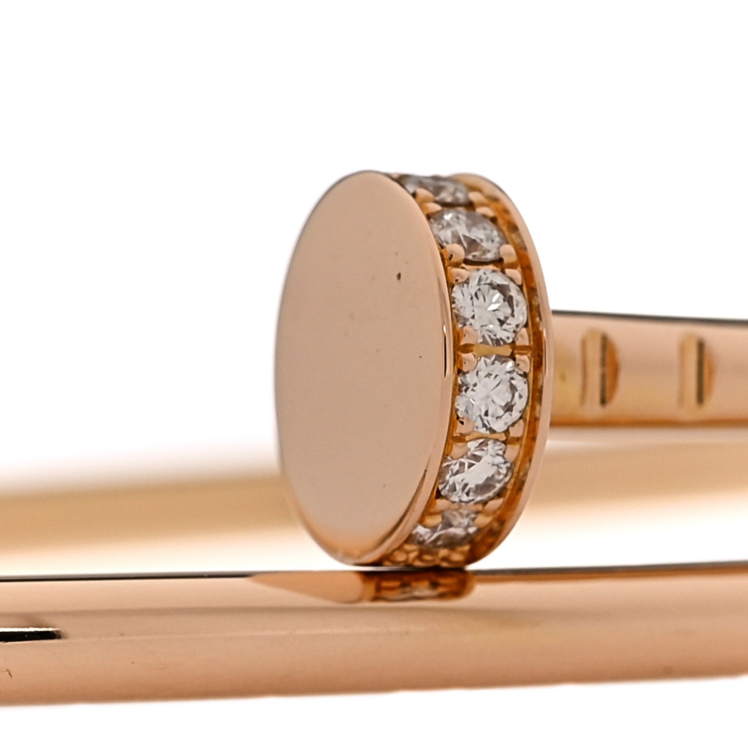 Cartier 18K Pink Gold Diamond Small Juste Un Clou Bracelet 14 4 of 6