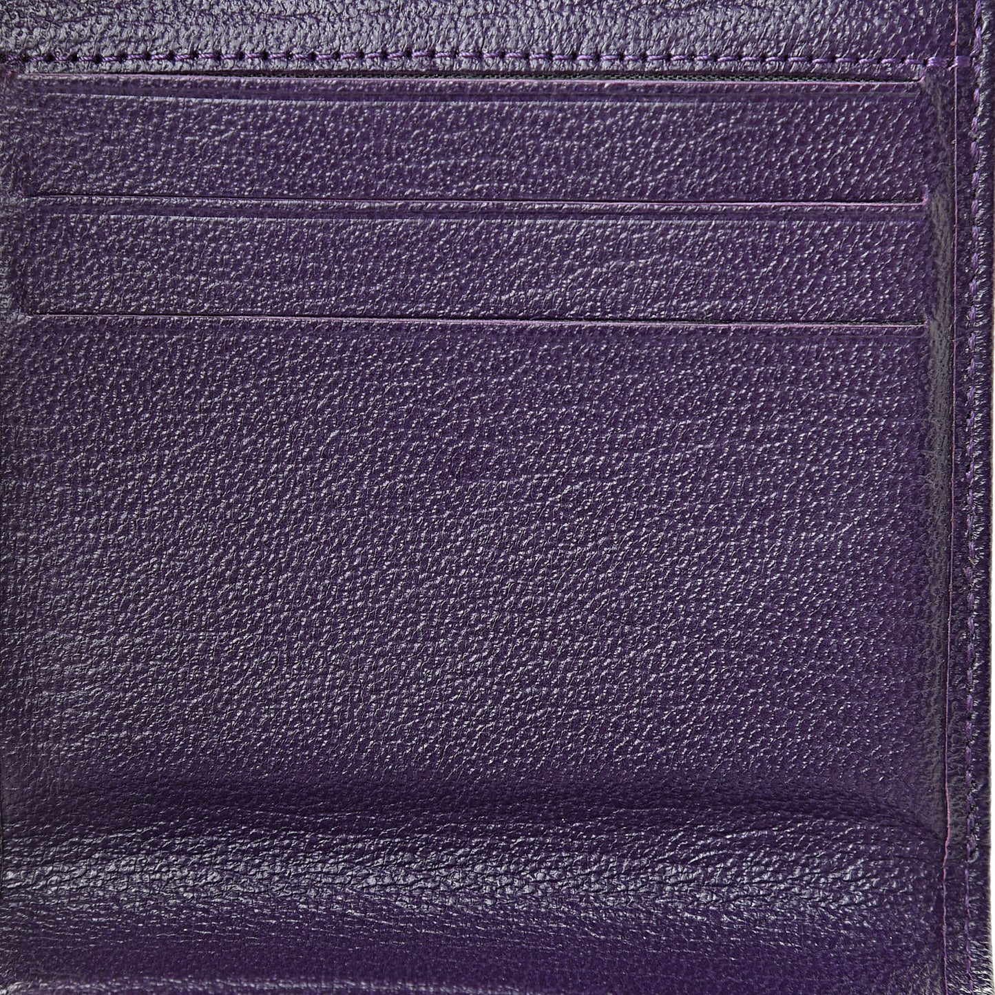 Goatskin Compact Double Sided Wallet Purple